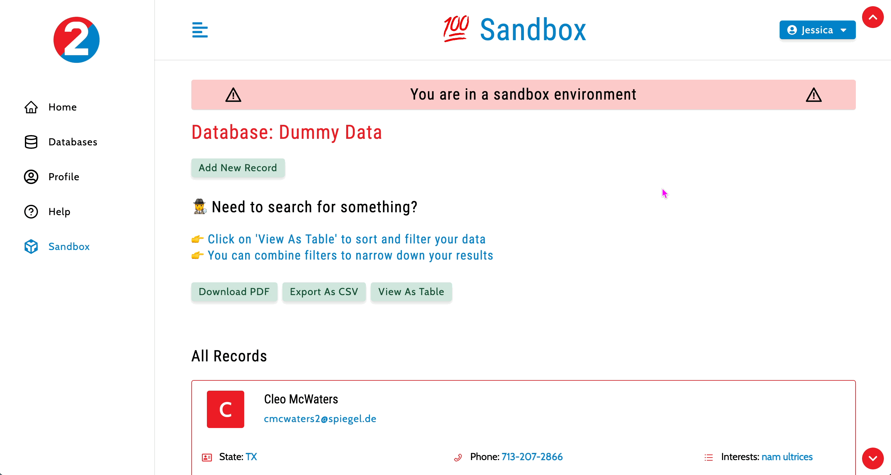 Screenshot of project: Database Management System